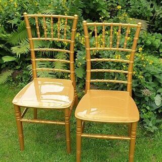 Krzesła ślubne Chiavari Tiffany złote