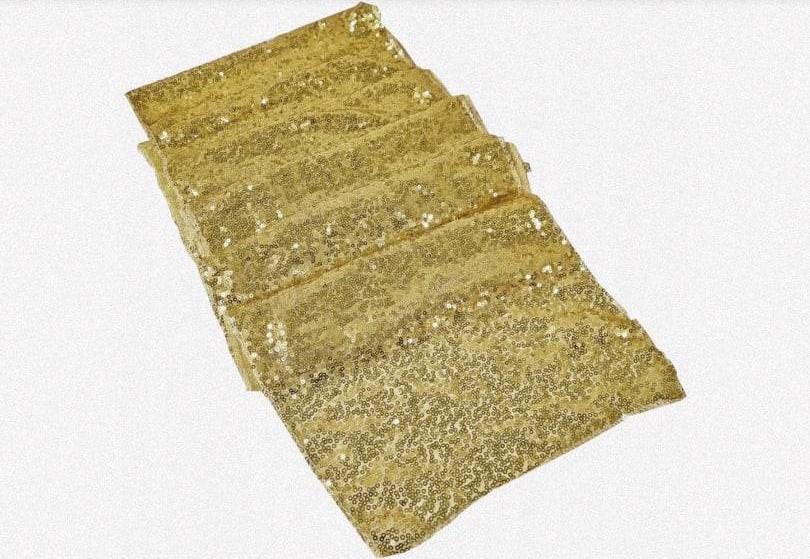 bieżnik cekinowy złoty 2,5m