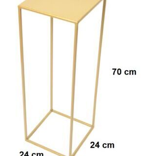 Stojak na kwiatki w kolorze złotym typu LOFT