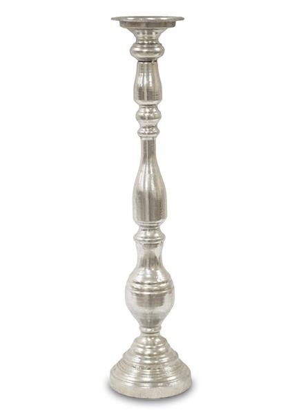 Świecznik  metalowy, kolor srebrny, stojak na kwiaty 75cm