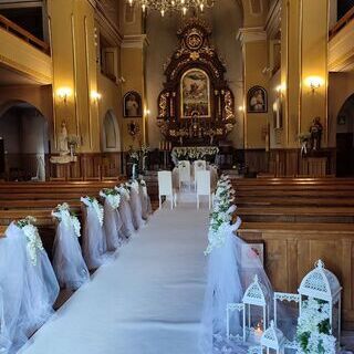 lampiony białe stalowe zestaw 3szt