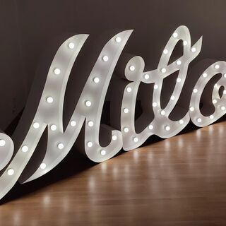 Napis LED Miłość pisana